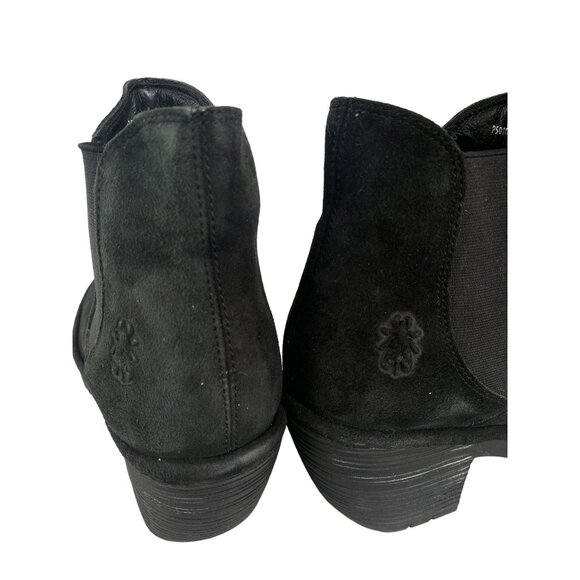 FLY London Leather Ankle Boots - Wote in Black EU 41 US 10 - Picture 10 of 16